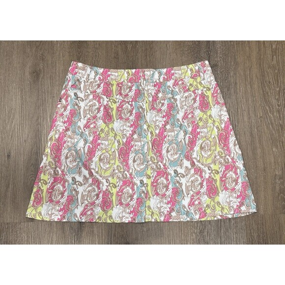 Daily Sports Multicolor Paisley Print Skort Women’s Size 10 Golf Tennis Active - Picture 6 of 10